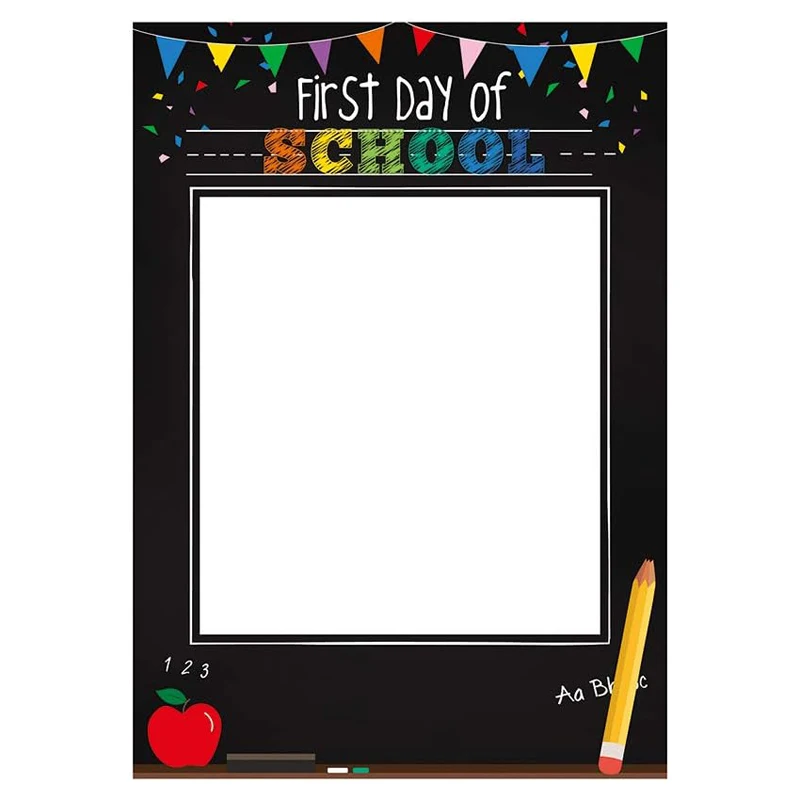 Back to shcool Photo Booth Props School Bus Paper Photo Frame for Firsy Day Of School Party Supplies