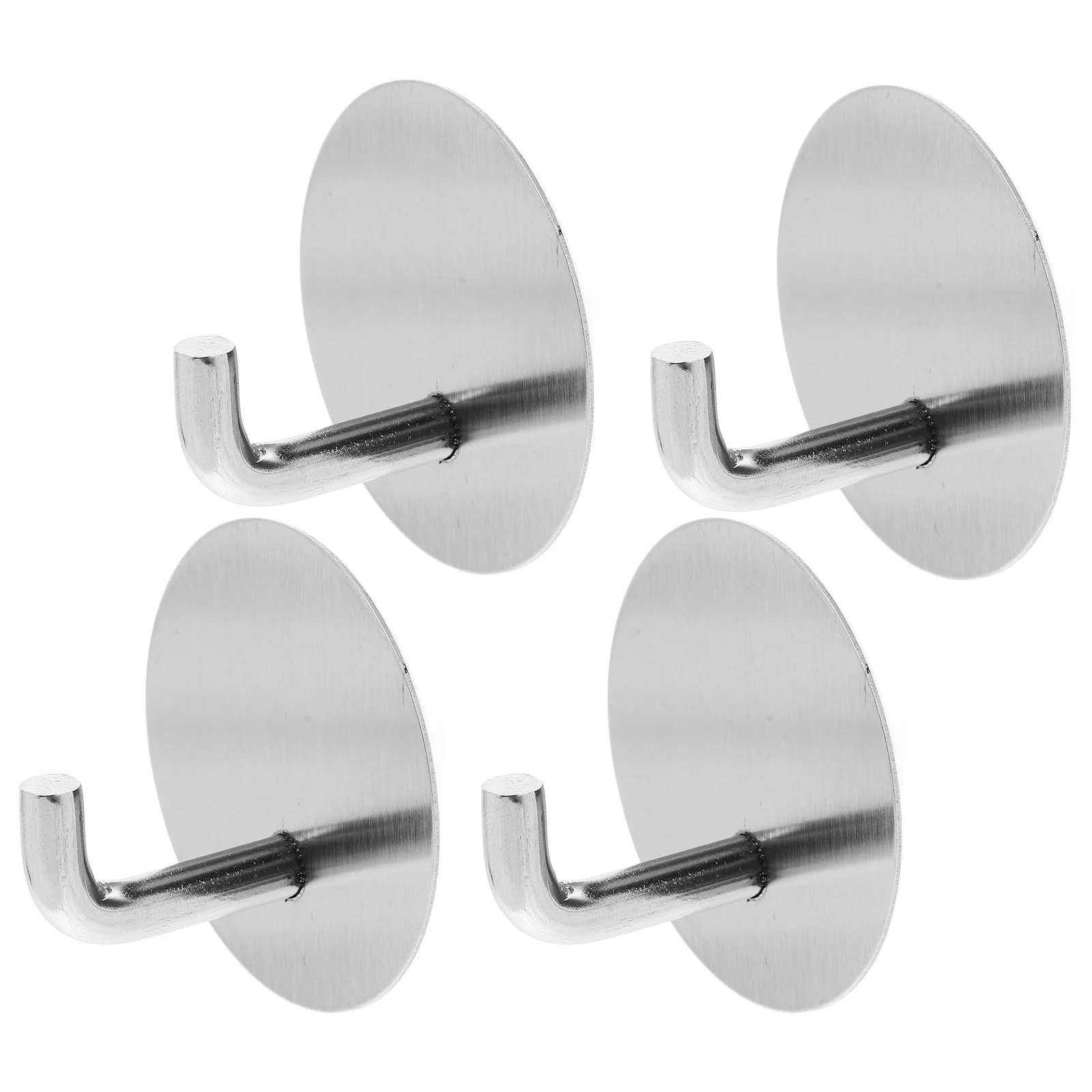 

4Pcs Stick on Wall Hooks Stainless Steel Heavy Duty Adhesive Hooks for Bathroom Kitchen Towel Robe Hanging Waterproof Strong