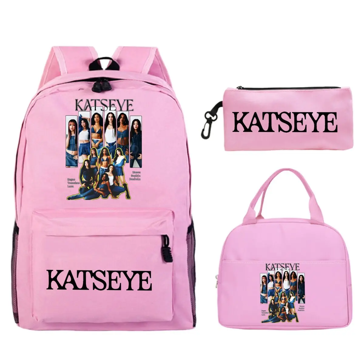 

3Pcs/Set Hot Girl Group Print Backpacks Boys Girls School Bags Teenager Multiple Rucksack Schoolbag Casual Backpack 3pcs Sets