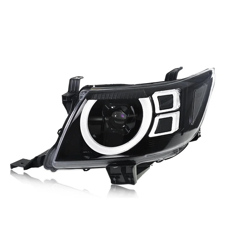 

Подходит для Toyota Hilux VIGO 2012-2014 годов выпуска, комплект фар HILUX с модифицированными светодиодными линзами и дневными ходовыми огнями.