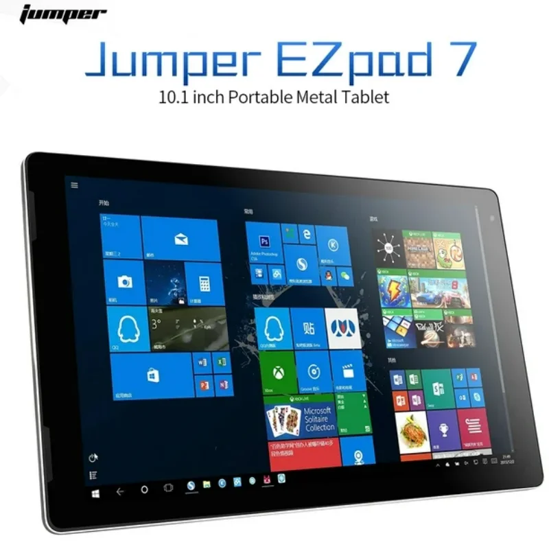 점퍼 EZpad 7, 64 비트, 10.1 인치, 1920x1200IPS, 윈도우 10 태블릿, 인텔 Z8350, 4GB RAM, 32GB ROM, 4 코어, 6500mAh HDMI 포트, USB 3.0