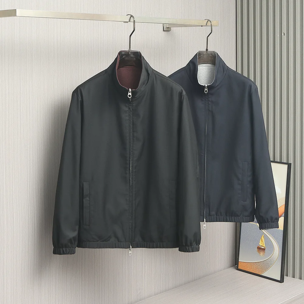 

LP Италия 25aw однотонная мужская повседневная ветрозащитная двусторонняя куртка с воротником-стойкой