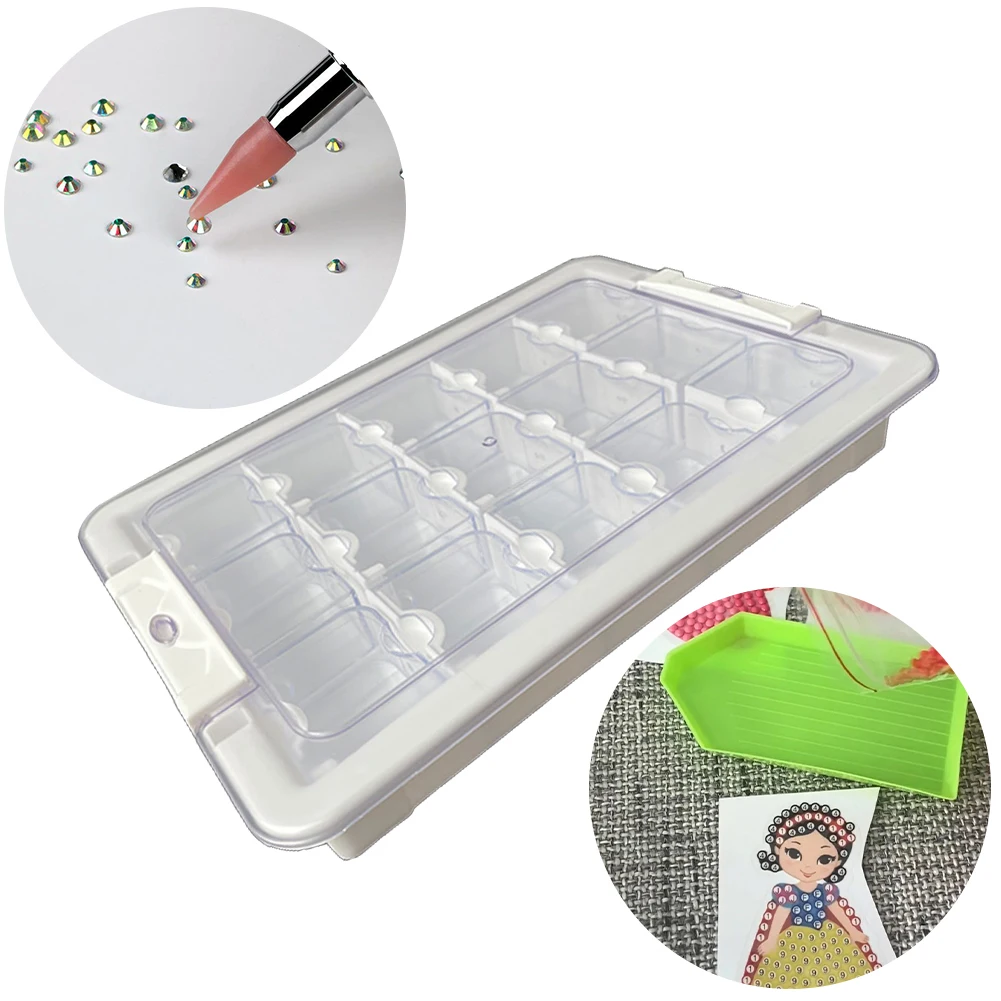 9/15/21/24/26/39 Grids Diamond Art Portable Bead Storage Organizer Diamond Painting Embroidery Box for Craft Beads Rhinestones