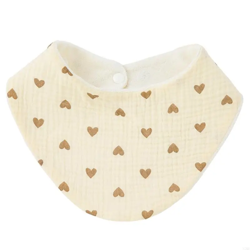 N7ME Baby Bib for Boys Girl 0-24Months Breathable Floral Drooling Bib with Buckle Infant Sleep Teething Bandana