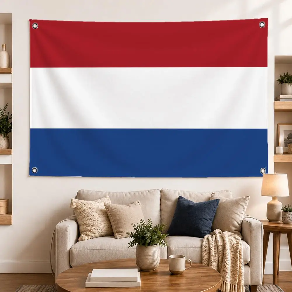 Netherlands Flags Large Wall Hanging Tapestry Banner Room Decor Print for Bedroom Living Room Outdoor