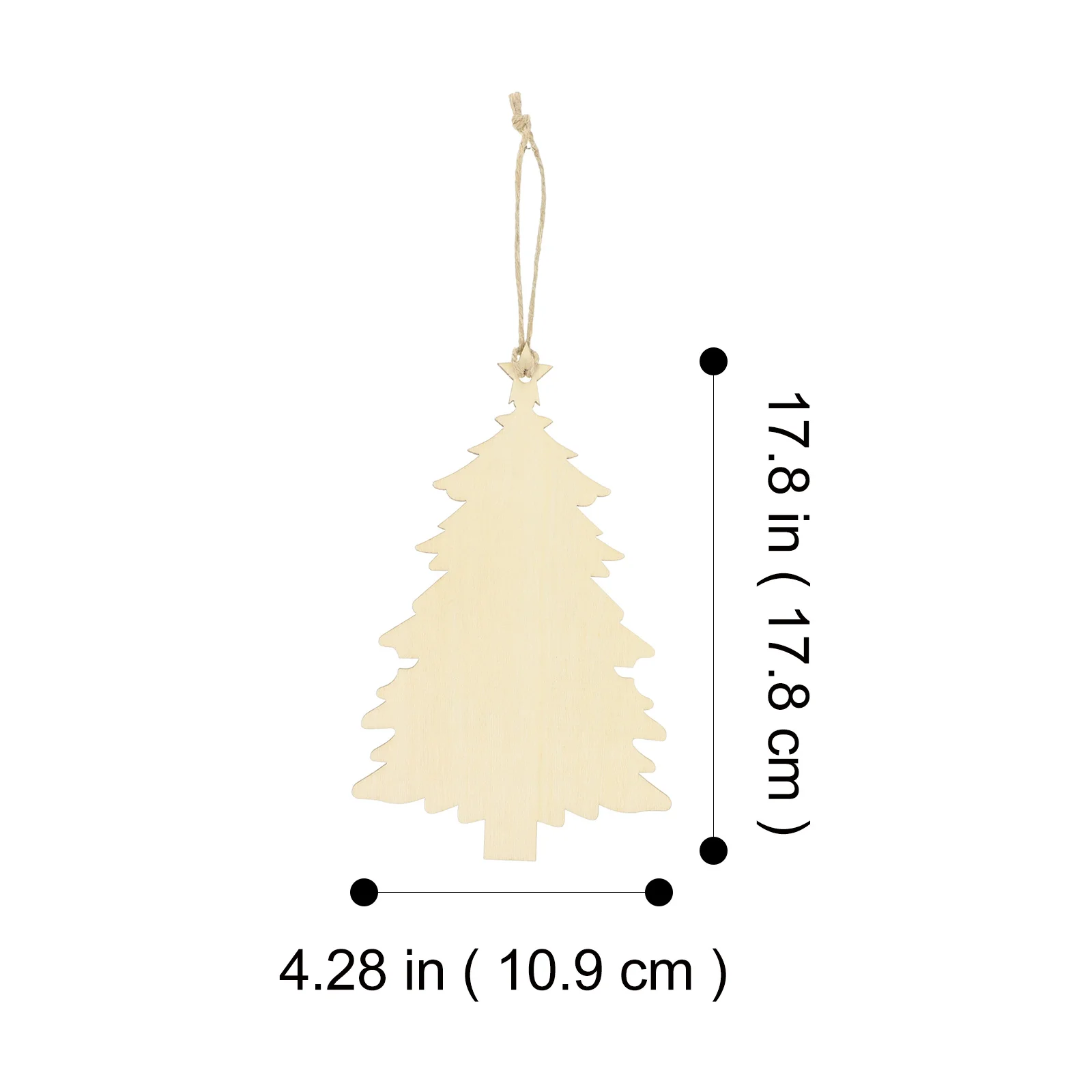 

10Pcs Unpainted Xmas Pendants Wood Slices Blank Chips for Christmas Tree Hanging Crafts Christmas Cutouts Graffiti Chips