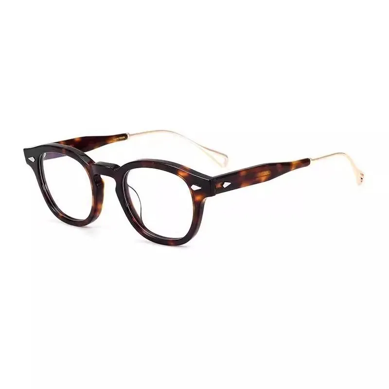 

Japanese single-hand plate pure titanium inlaid glasses frame retro men's and women's sunglasses frame can be equipped