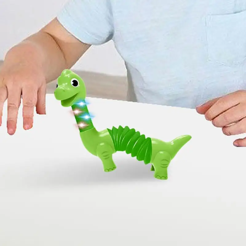 Dinosaur-Shaped Sensory Fidget Toy, Fidget sensorial telescópico, Tubos Pop, Criança brinquedos sensoriais