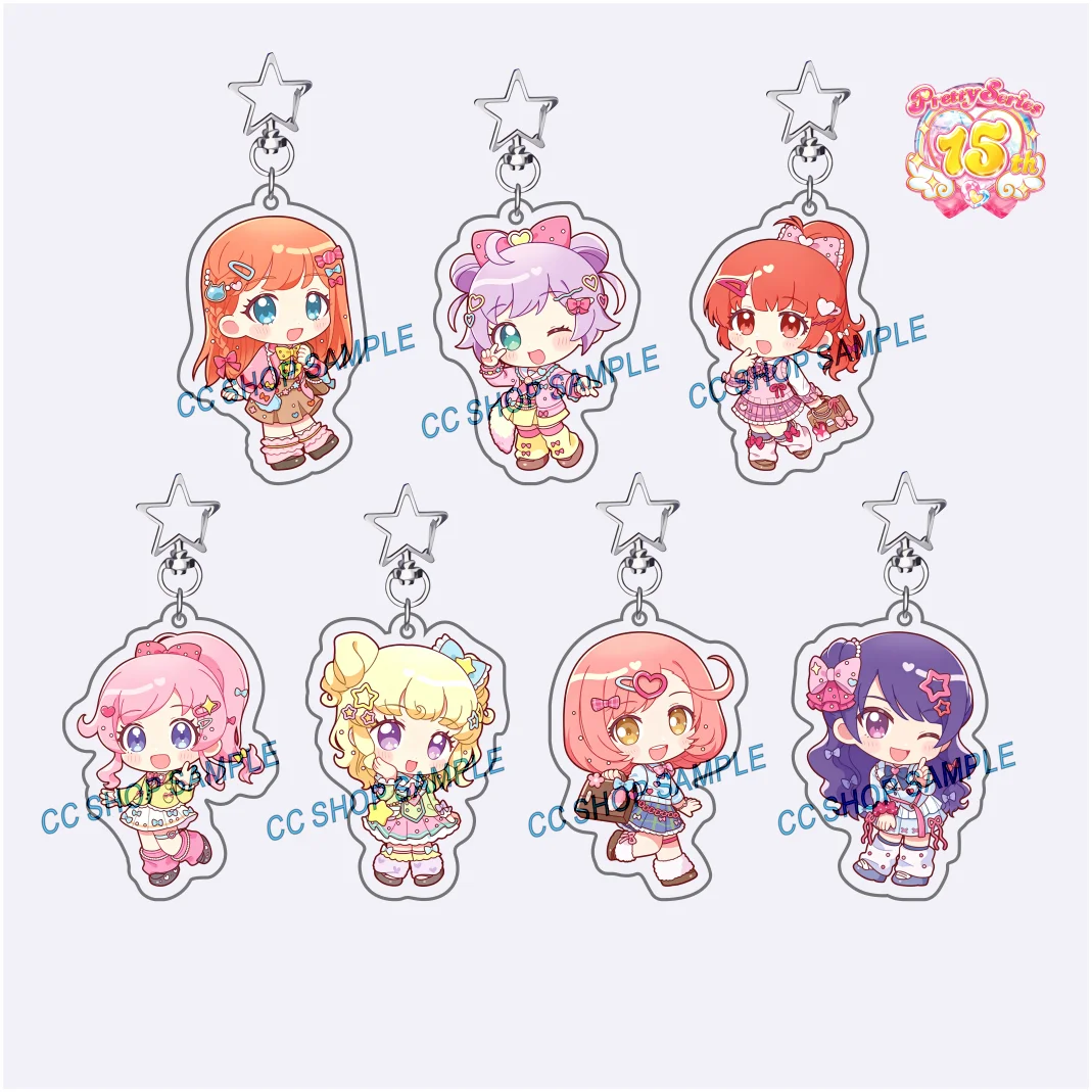 Pretty Series 15th Anniversary PriPara Acrylic Keychain Harune Aira Ageha Mia Ayase Mei Cute Bag Accessoryr Figure Collectible G