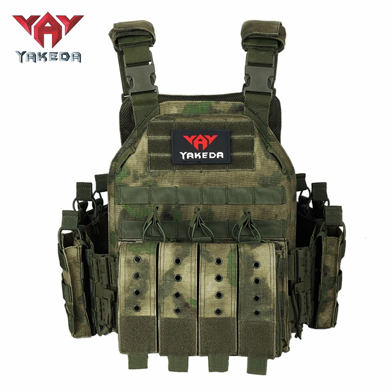 YAKEDA Quick Release Tactical Vest Plate Carrier Vest Hunting Protective Adjustable Molle Airsoft Combat Jacket