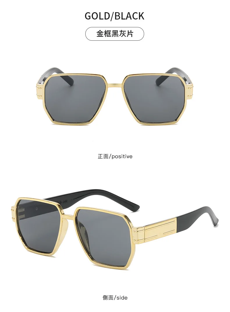 Neue Ankunft Vintage Polygon Sonnenbrille Frauen Männer Quadrat Sonnenbrille Große Brillen Oculos De Sol für Männlich Weiblich Spezielle Geformt – Detail 10