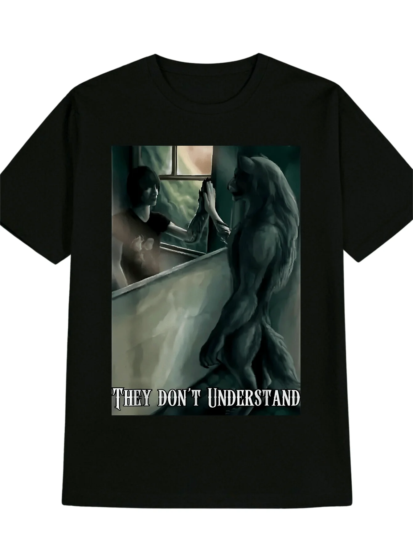 

Мужская забавная футболка с аниме-футболкой ужасов, черная повседневная футболка с короткими рукавами и дизайном Лавкрафта Ктулху, они не понимают с принтом