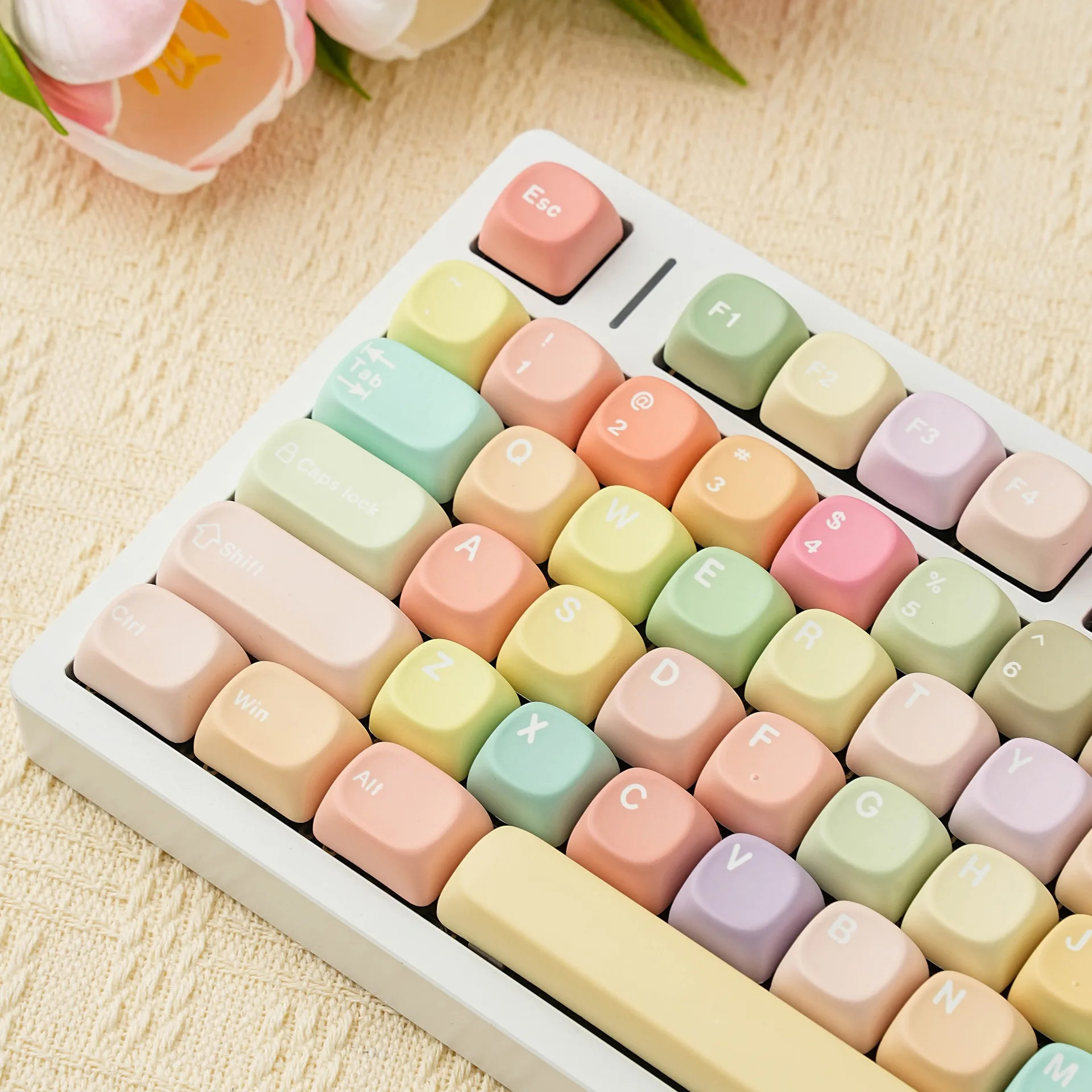 

Jelly Mechanical Keyboard MOA Profile PBT Keycaps Spanish French German UK Abnt2 Russian Korean Arabic Japanese Keycap ISO 7U