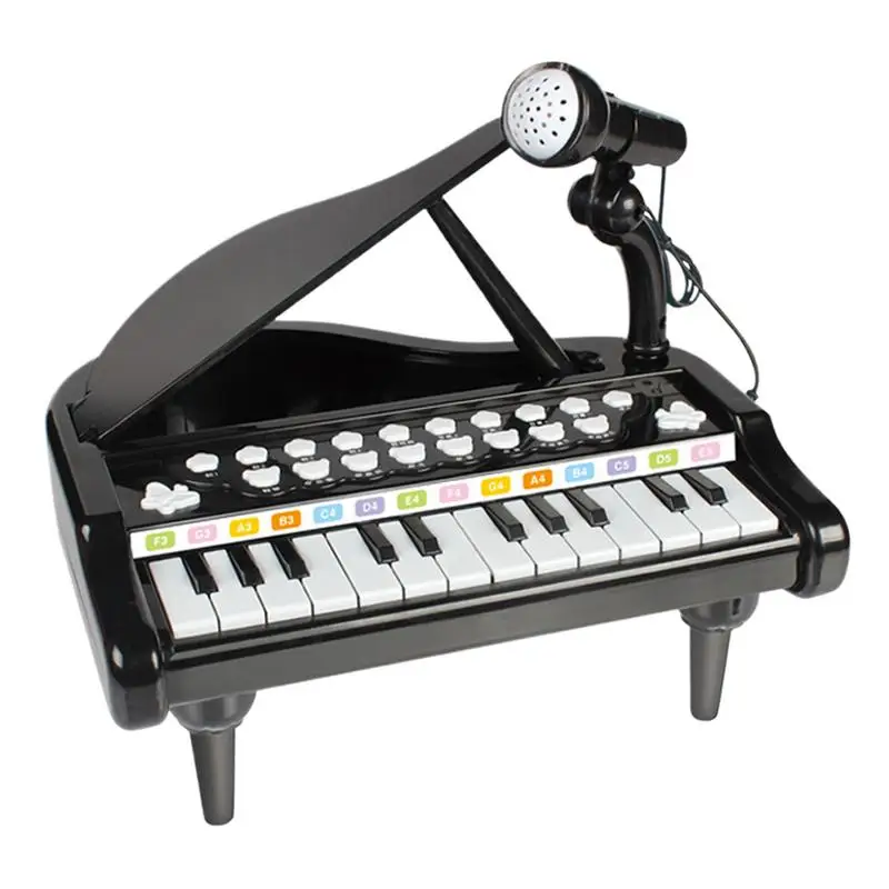 Brinquedo musical de piano, 24 teclas, brinquedos de piano para crianças com microfone, instrumentos musicais, brinquedos de desenvolvimento precoce para iniciantes, meninos e meninas