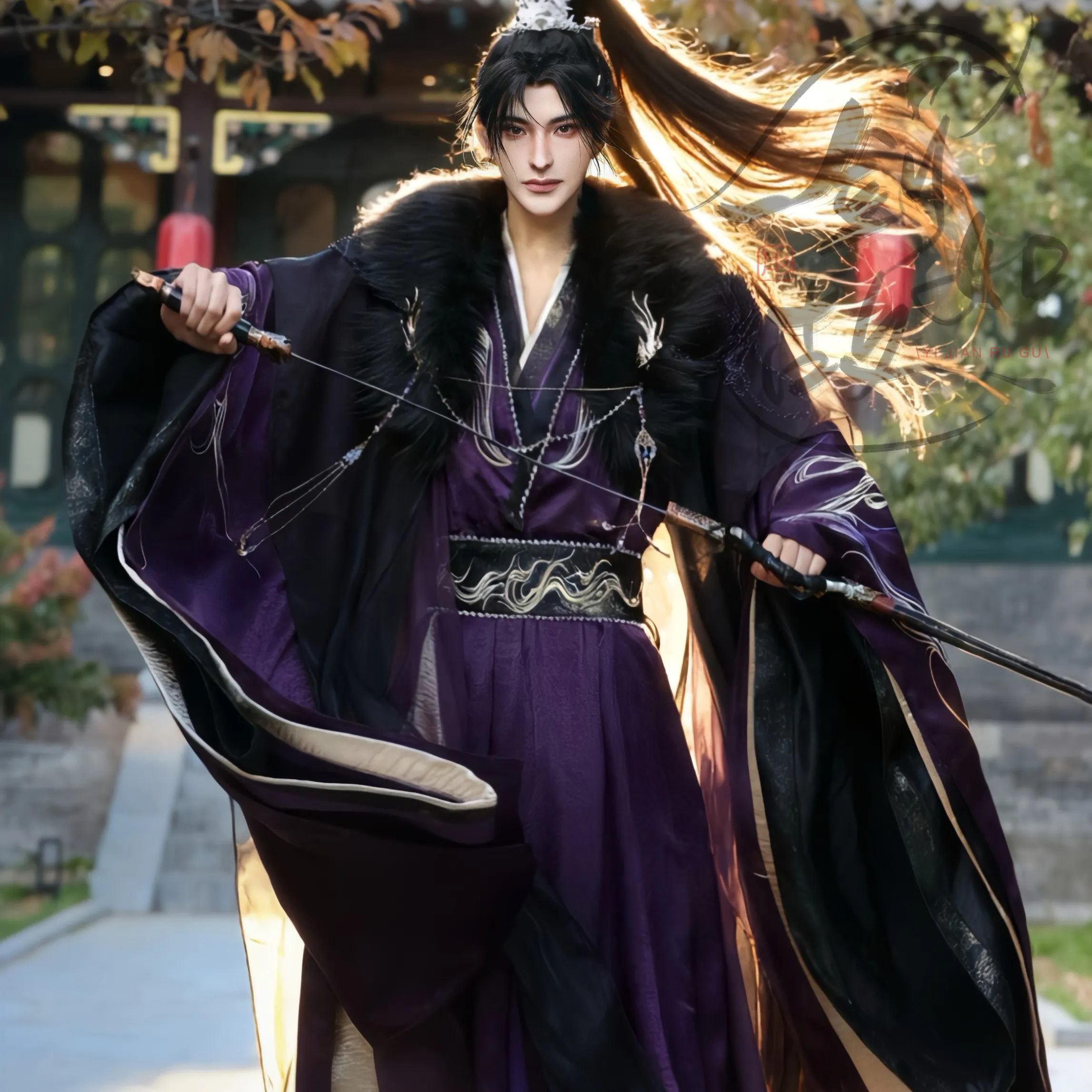 

One Sword, As Before Ning Yeming Ancient Style Hanfu Halloween Uniform Carnival Party Play Role Clothes