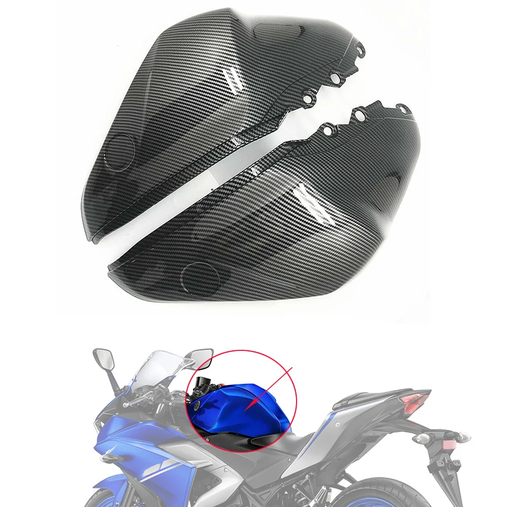 

Gas Tank Carbon Fiber Mid Trim Cover Panel Side Fairing Cowling Motorcycle Modification Kit For Yamaha R25 2015-2017 YZF R3 2018