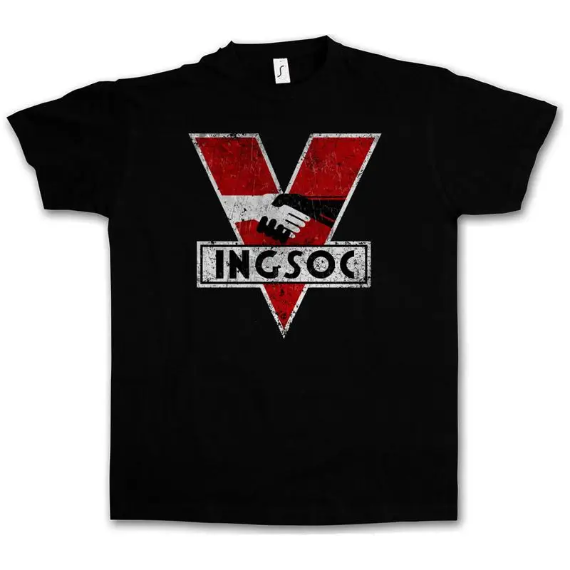 Camiseta INGSOC VINTAGE con logotipo de 1984, hermano grande de Oceania, George Orwell