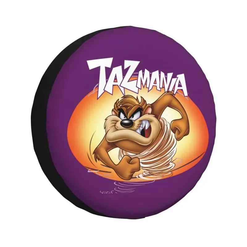 Taz Mania Diable De Tasmanie Couverture De Pneu De Secours pour Jeep Hummer Dessin Animé Bande Dessinée SUV RV Camping Voiture Enjoliveurs de roues Accessoires