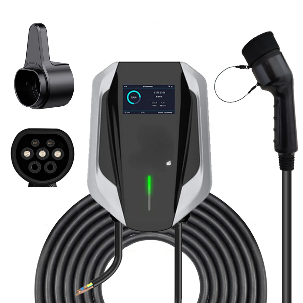 IP66 Waterproof 11KW 3 Phase Wall Mounted Ev Car Charger Type 2 Electric Vehicle Charging Station 16A Home Ev Charging Pile