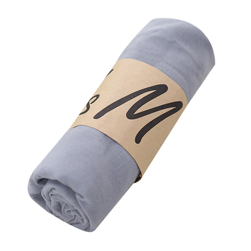 A93U-effen kleur snoepkleur katoenen hoofdband dames cadeau mooie sjaal wilde schaduw strandlaken sjaal