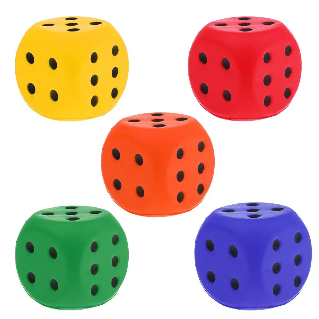 4CM / 6CM Sponge Dice Foam Dot Dice Children Playing Dice for Kids Gilrs Boys Math Teaching Vent Toy Education Toy