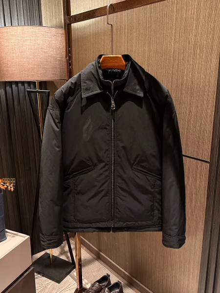 

Warmth Enhanced Layered Men's down Jaet Sli Versatile Busin Casual Thiened Polyester Fiber White Du down Filling