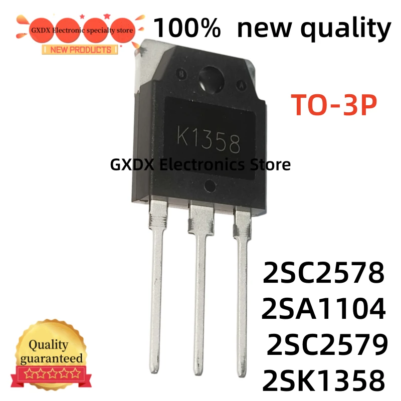 5-10-20Uds 100% new 2SA1104 A1104 2SC2578 C2578 2SC2579 C2579 2SK1358 K1358 900V 9A TO-3P 120V 8A electronic transistors IC