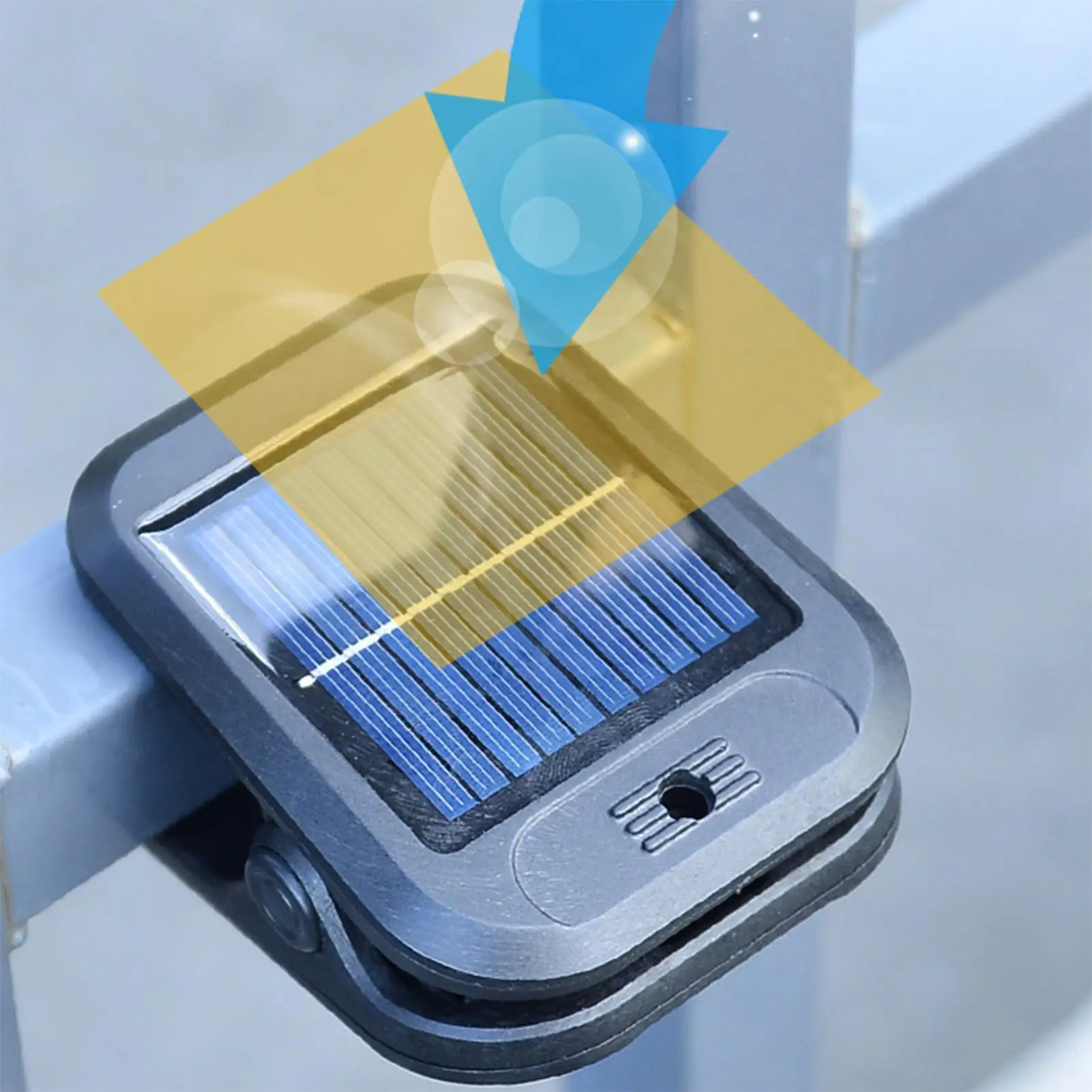 أضواء استشعار الحركة الشمسية في الهواء الطلق مع شحن USB، مقاوم للماء 4-وضع كليب على مصباح للحديقة، الفناء، المسار، الدرج، سطح السفينة #1