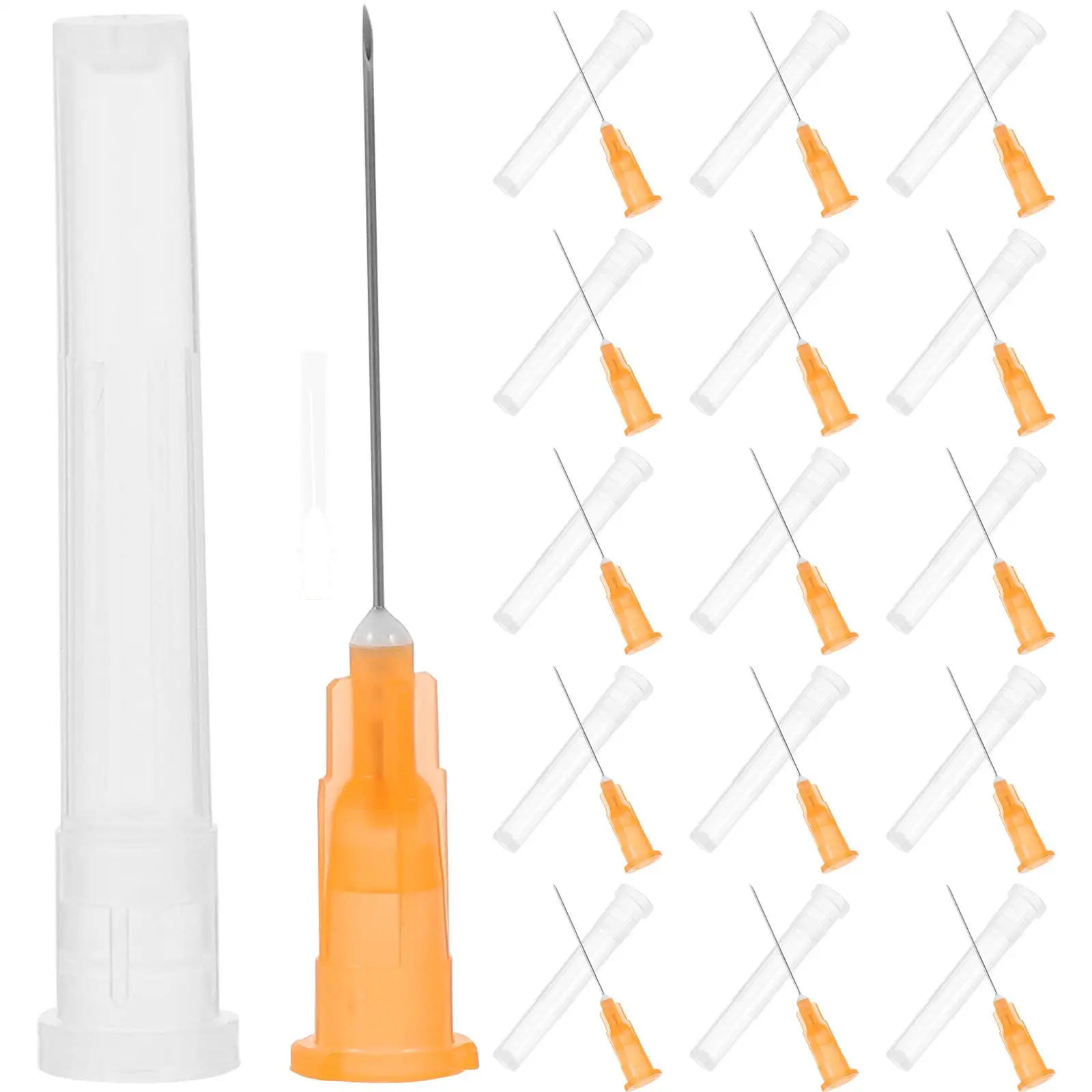 

100pcs 25G 1 Inch Laboratory Needles Syringe Dispensing Tips Stainless Steel Injection Accessories Experimental Tools