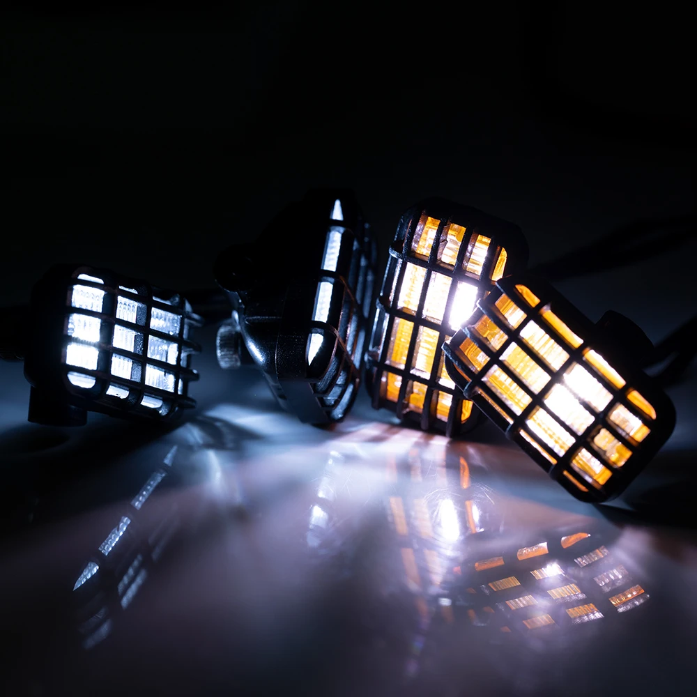 YEAHRUN Symulacja LED Reflektory Światła Przednie Reflektory Punktowe do TRX-4 TRX-6 Axial SCX10 90046 1/10 RC Samochód Części Dekoracyjne Akcesoria