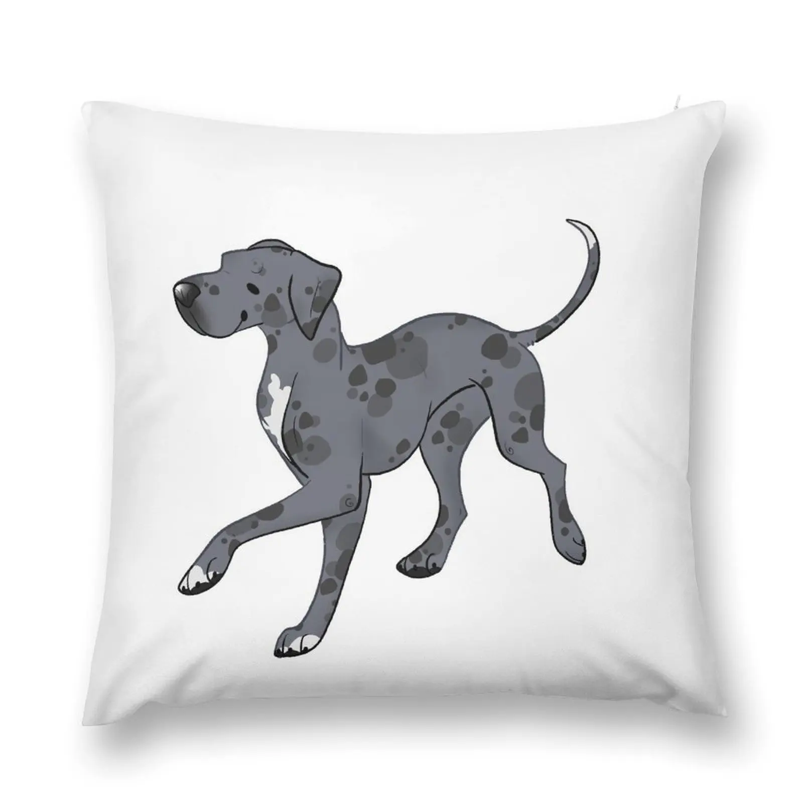 Great Dane - Merle (Natural) Throw Pillow Cushion Child ornamental pillows Decorative Cover For Living Room pillow