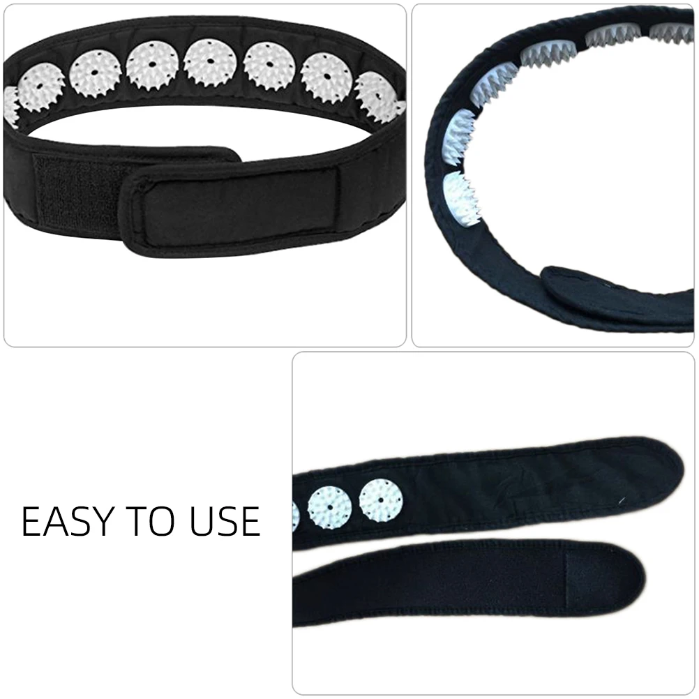 

Head Massage Belt Lightweight Portable Acupressure Wrap Sponge Headband Plastic Spikes Relieve Pressure Pain Muscle Tension