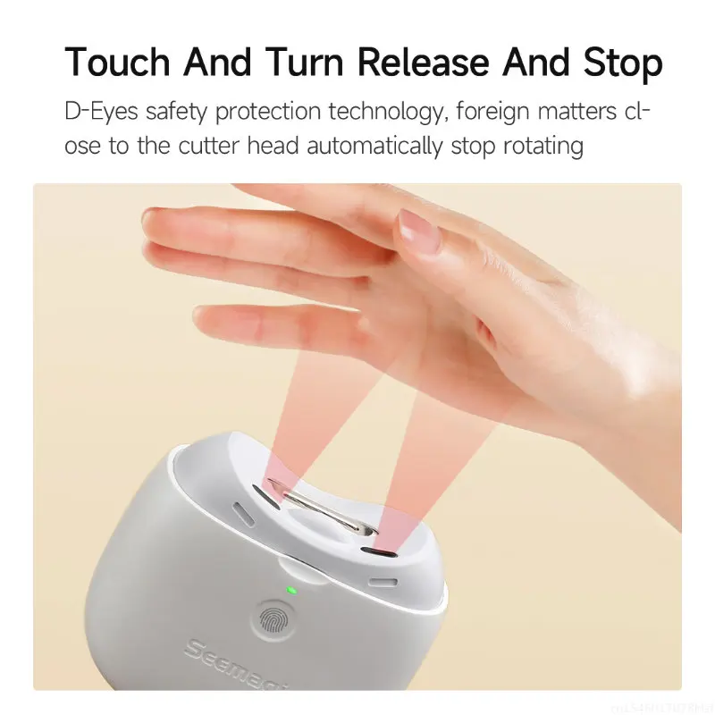 Youpin Seemagic-cortaúñas automático eléctrico Pro Touch Start, protección infrarroja, cabezal de corte mejorado con recortadores de luz Led