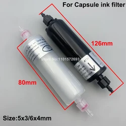 10PCS Eco Solvent Printer Capsual Ink Filter 80mm of Epson DX5 XP600 TX800 I3200 4720 Spt510 Printhead Cylindrical Long Filter