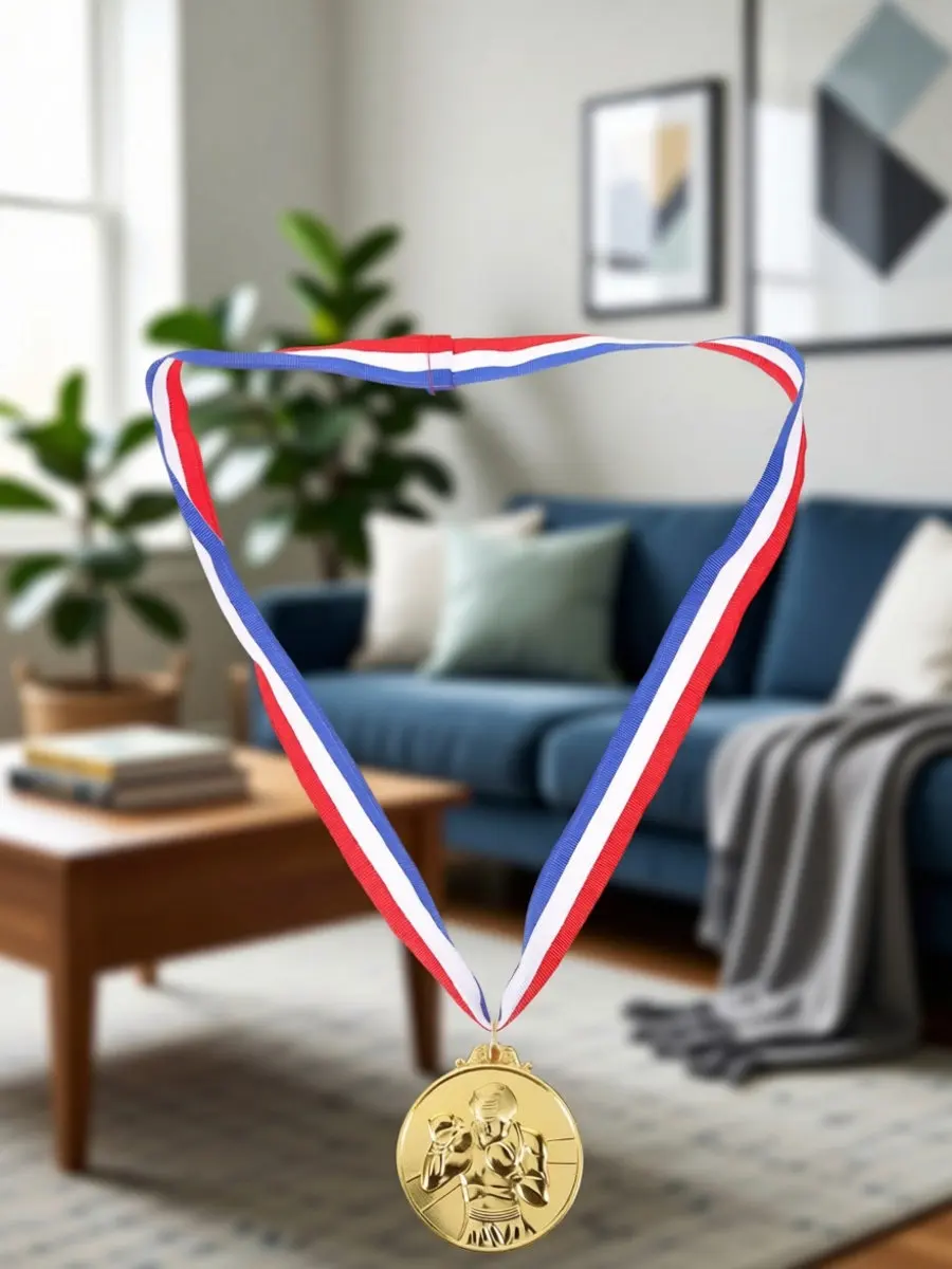 5Pcs Zinc Alloy Sports Medals Simulation Finish Smooth for Competition Boxing Game Events Recognition
