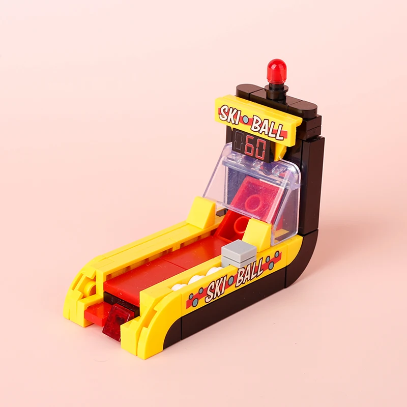 MOC City Casino Building Blocks Poker Table, Ski Ball, Card Machine & Chess Board Bricks Toy Set