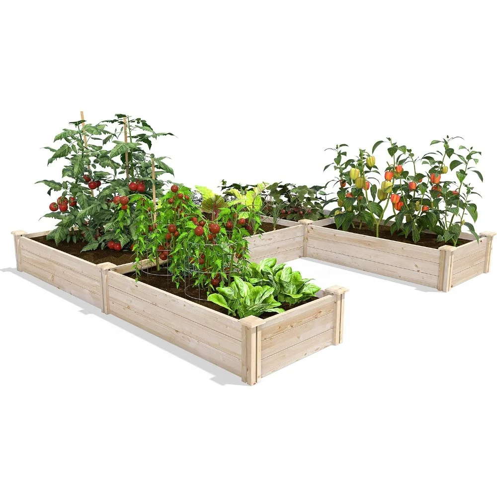 

Оригинальная садовая кровать Greenes Fence, U-образная кровать размером 8 x 8 x 10,5 дюймов — сделано в США с американской сосной