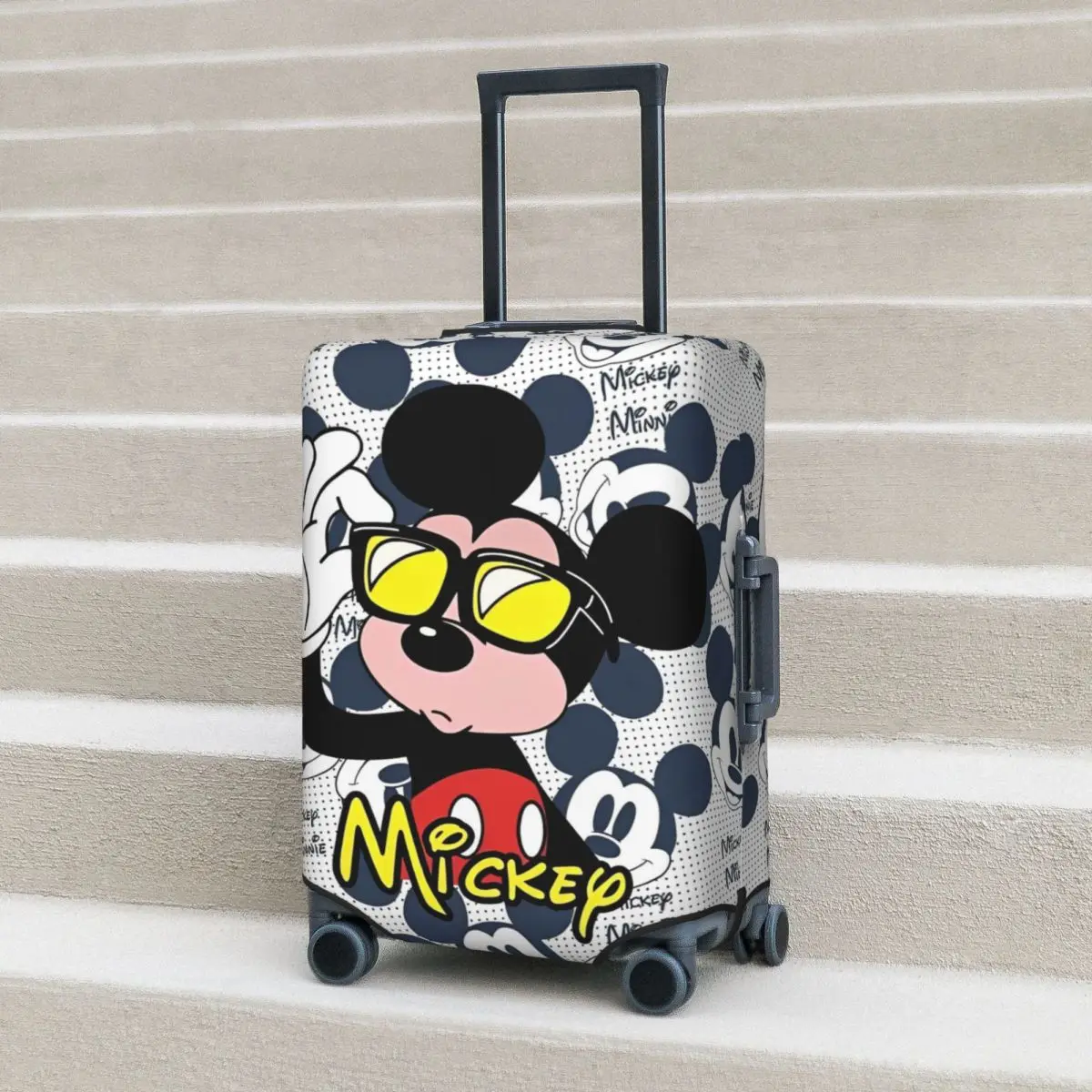 Cool Mickey Mouse Suitcase Cover Holiday Business Elastic Luggage Case Protector