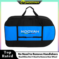 NOOYAH Bike Bag Bike Transport No Need Remove Handlebars Wheels MTB Road Bike Case Three-Layer Fabric Foldable 2-in-1 Multi-Bag