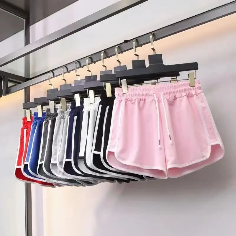 

Женские шорты для йоги, летняя верхняя одежда, повседневные свободные прямые брюки со средней талией, женские стильные тонкие дышащие широкие спортивные шорты