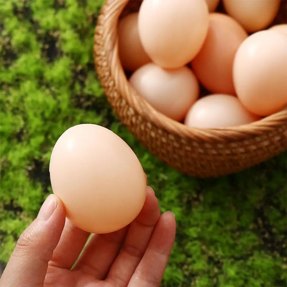 Huevos de simulación de gallina, escotilla de aves de corral, suministros para fiestas de cría, huevos de Pascua, huevos de gallina falsos, huevos artificiales, juguete educativo