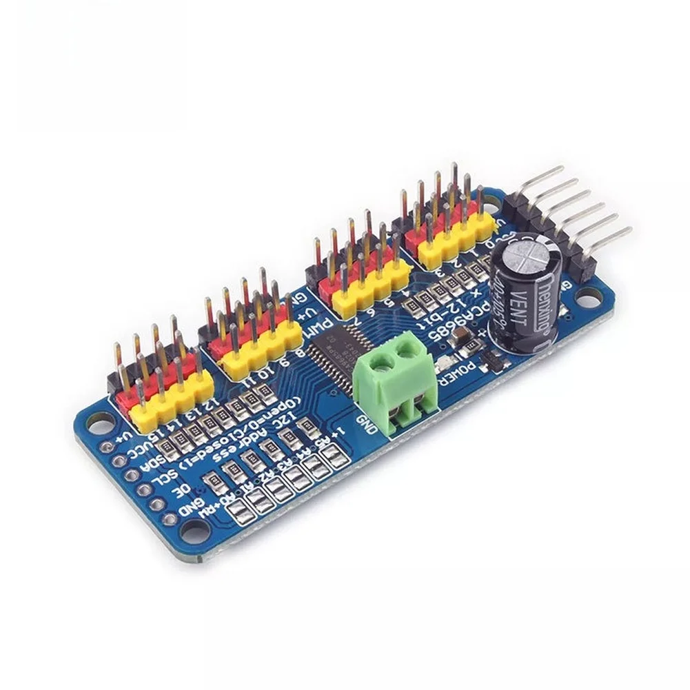 16 Channel Control FOR PWM Motor Control Board IIC PCA9685 Controller For Robotics 12-bit High Resolution Motor Control Board