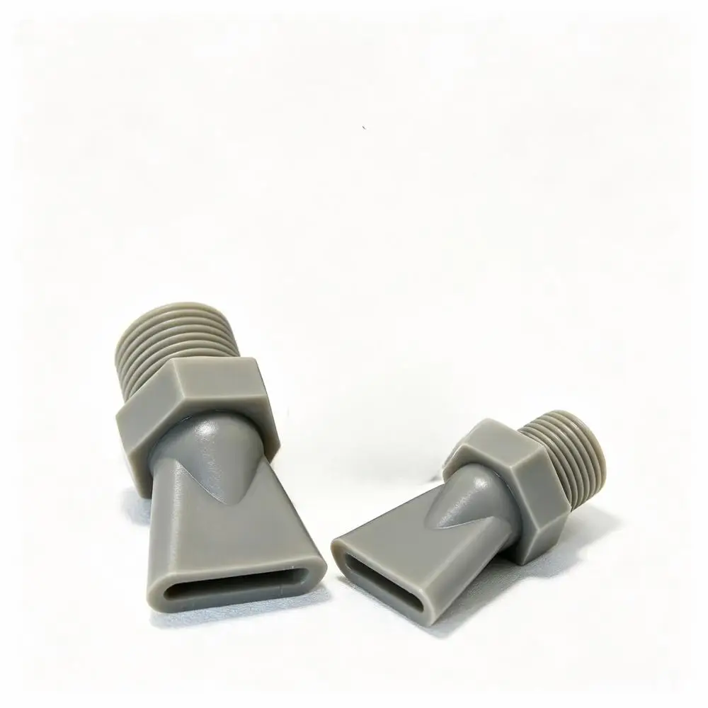 Plastic Duck‑bill Flat Fan Spray Nozzle, External Thread Jet Tip for Industrial Washing, Dust Removal, Cooling & Farm Irrigation