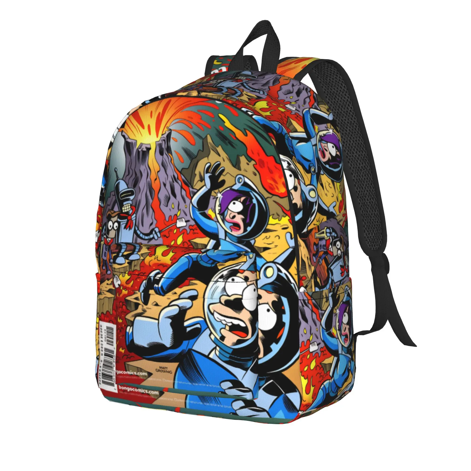 Futuramas Cartoon Comic Backpack Girl  Big Backpacks Polyester Fashion School Bags College Designer Rucksack