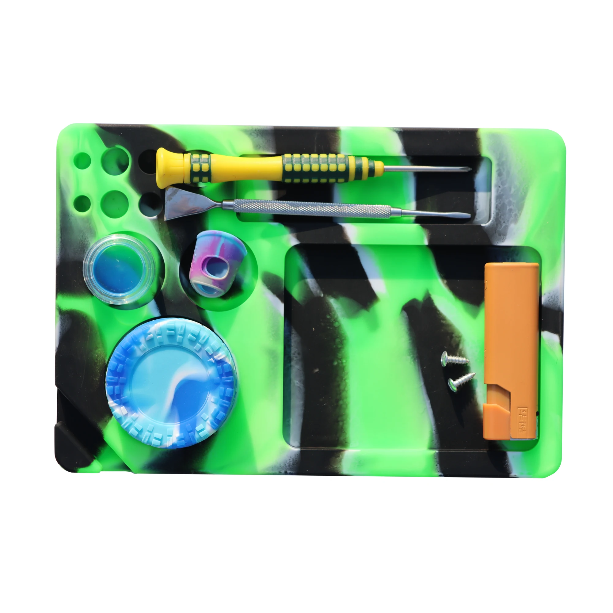 Silicone tool tray Mat Pad Portable small workbench Smoking accessory workbench Desk Platform Phone PC Repair Heat Insulation