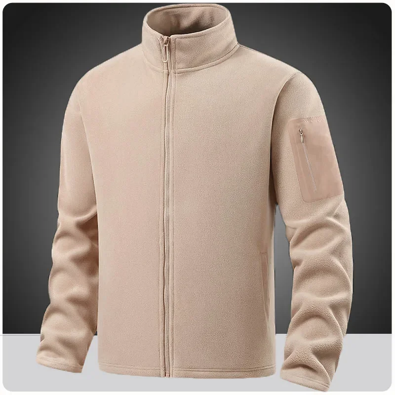 Men's Fleece Tactical Softshell Jackets Soft Warmth Windproof Winter Coats Men Hiking Working Outdoors Windbreaker Men Clothing