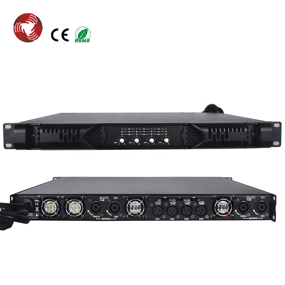 1500W*4 Class D professional 4-channel digital power amplifier X1500