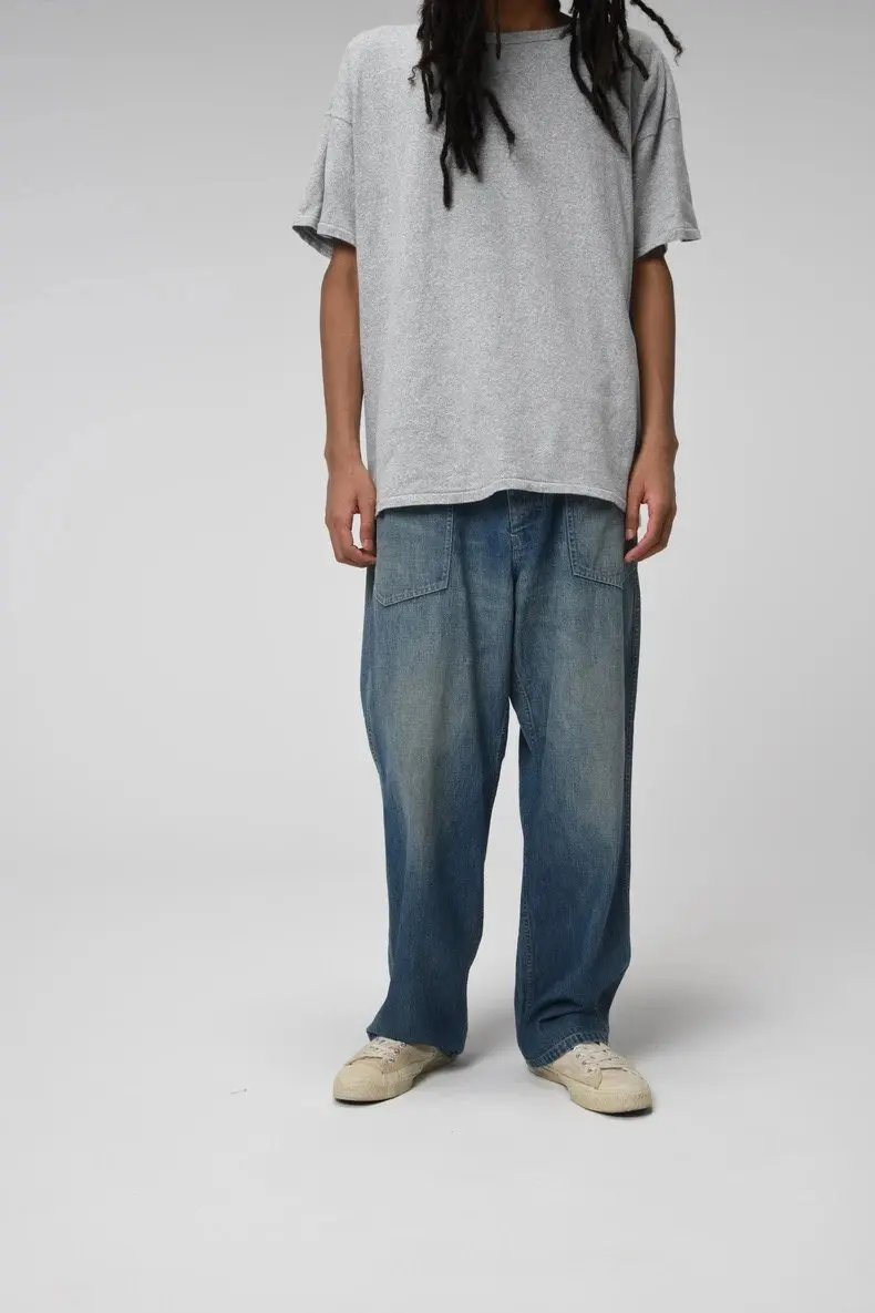

Bow M35 Loose Straight Leg Men's Casual Pants High Densi Lightweight Comfortable Fit Cotton Polyester Summer Autumn