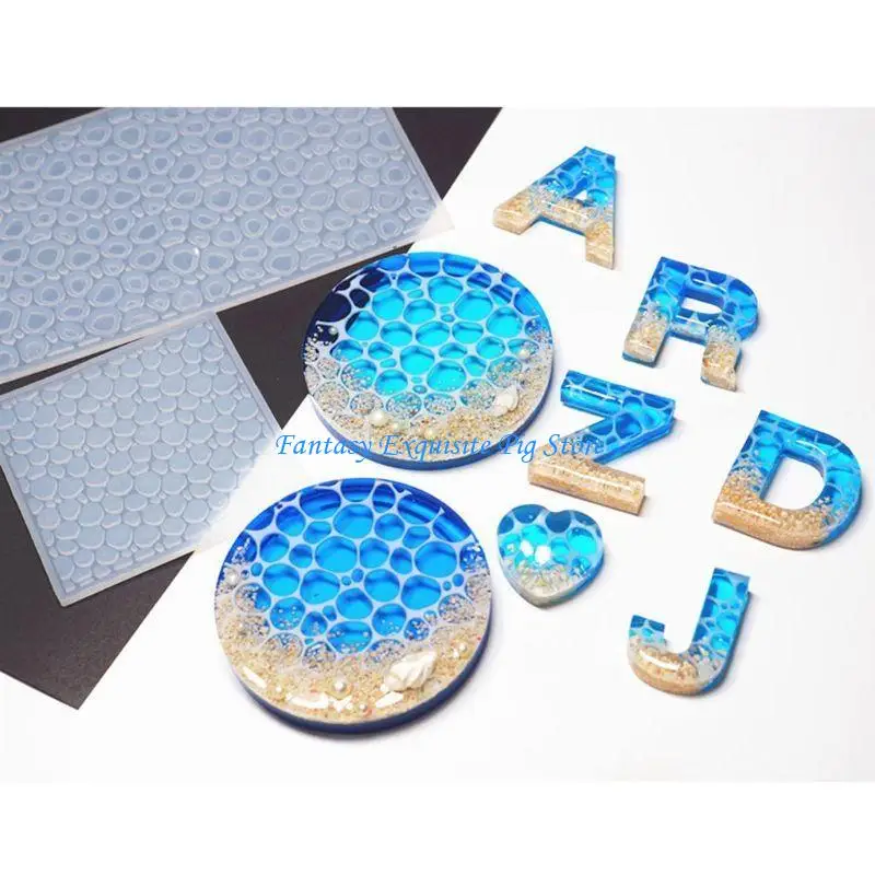 اليدوية موجة المياه تموجات قالب الايبوكسي الراتنج المحيط موضوع قلادة صنع المجوهرات #6