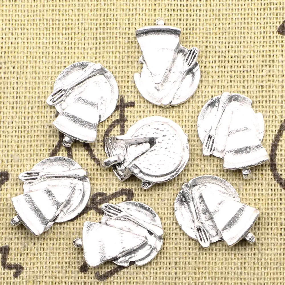 Jewelry For Women Diy Craft Charms Cake Antique Silver Color Jewelry Making Pendant 18x14mm 5pcs